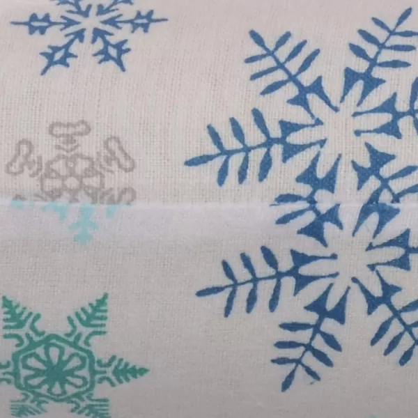 imageEddie Bauer  Queen Sheets Cotton Flannel Bedding Set Brushed For Extra Softness Cozy Home Decor Montlake Plaid QueenTossed Snowflake BlueWhite Queen