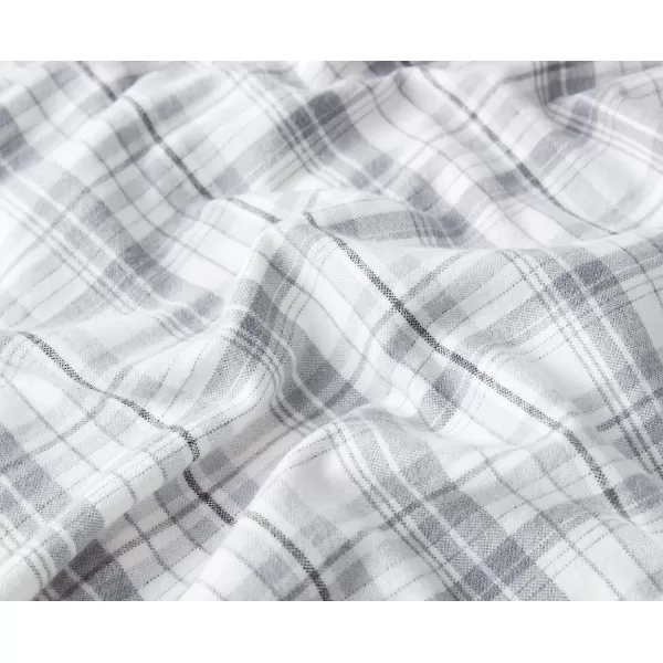 imageEddie Bauer  Queen Sheets Cotton Flannel Bedding Set Brushed for Extra Softness Cozy Home Decor Elk Grove Silver QueenBeacon Hill Ivory Full Sheet Set