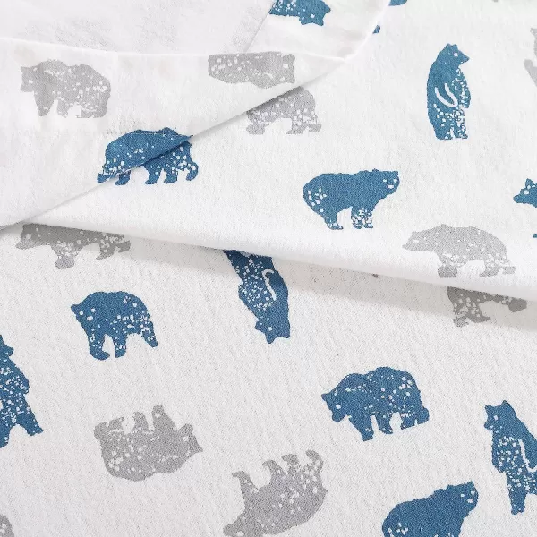 imageEddie Bauer  Queen Sheets Cotton Flannel Bedding Set Brushed for Extra Softness Cozy Home Decor Elk Grove Silver QueenBear Mountain Grey Twin Sheet Set