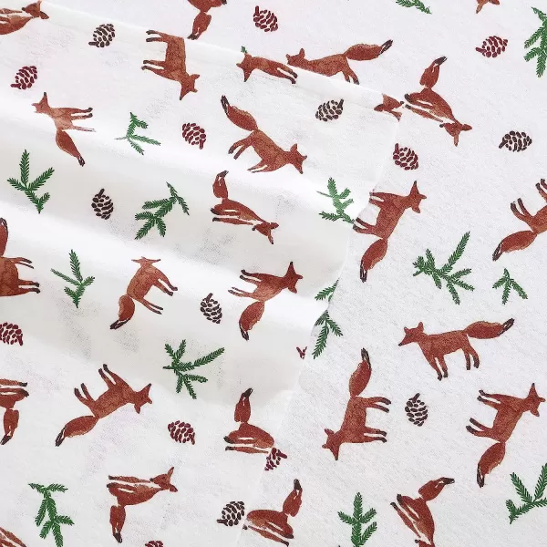 imageEddie Bauer  Queen Sheets Cotton Flannel Bedding Set Brushed for Extra Softness Cozy Home Decor Elk Grove Silver QueenFox Trail Orange Twin Sheet Set