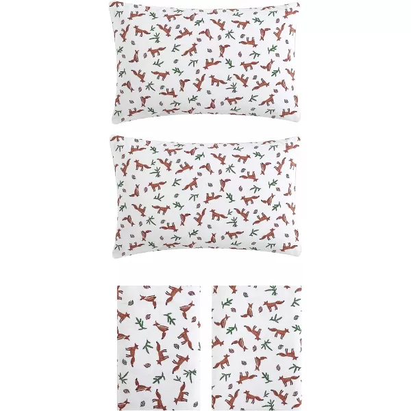 imageEddie Bauer  Queen Sheets Cotton Flannel Bedding Set Brushed for Extra Softness Cozy Home Decor Elk Grove Silver QueenFox Trail Orange Twin Sheet Set