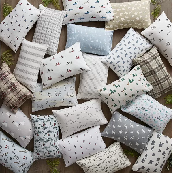 imageEddie Bauer  Queen Sheets Cotton Flannel Bedding Set Brushed for Extra Softness Cozy Home Decor Elk Grove Silver QueenGeese Meadow Twin Sheet Set