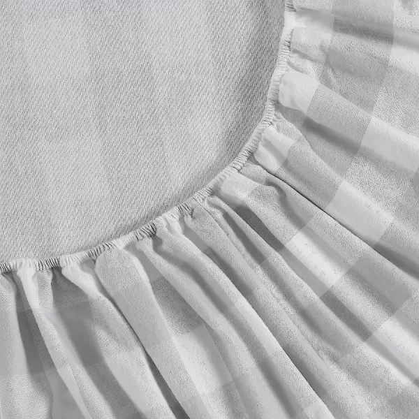 imageEddie Bauer  Queen Sheets Cotton Flannel Bedding Set Brushed for Extra Softness Cozy Home Decor Elk Grove Silver QueenLakehouse Plaid GreyWhite Twin Sheet Set