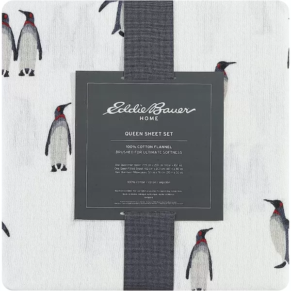 imageEddie Bauer  Queen Sheets Cotton Flannel Bedding Set Brushed for Extra Softness Cozy Home Decor Elk Grove Silver QueenRookeries King Sheet Set