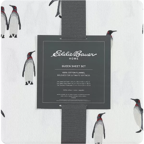 imageEddie Bauer  Queen Sheets Cotton Flannel Bedding Set Brushed for Extra Softness Cozy Home Decor Elk Grove Silver QueenRookeries Twin Sheet Set