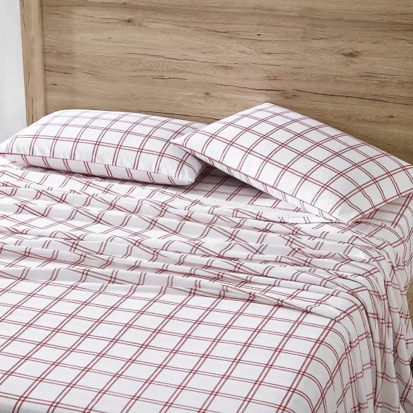 imageEddie Bauer  Queen Sheets Cotton Flannel Bedding Set Brushed for Extra Softness Cozy Home Decor Elk Grove Silver QueenWestridge Plaid Orange Full Sheet Set