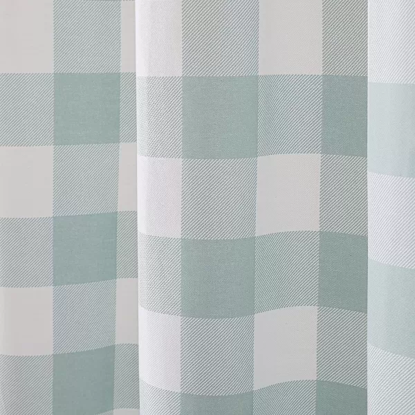 imageEddie Bauer  Shower Curtain Lightweight Cotton Bathroom Decor Buttonhole Top Cabin Plaid Green 72 x 72Cabin Plaid Green 72 x 72