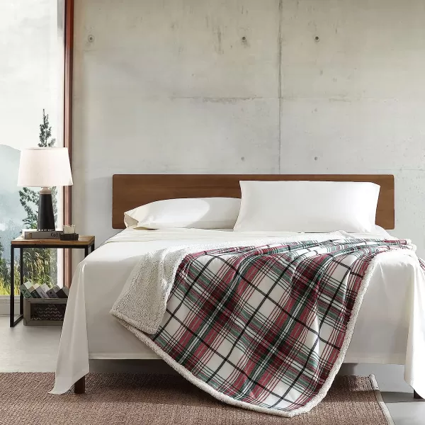 imageEddie Bauer  Throw Blanket Cotton Flannel Home Decor All Season Reversible Sherpa Bedding Montlake Plaid Red ThrowEddie Bauer  Throw Blanket Cotton Flannel Home Decor All Season Reversible Sherpa Bedding Montlake Plaid Red Throw
