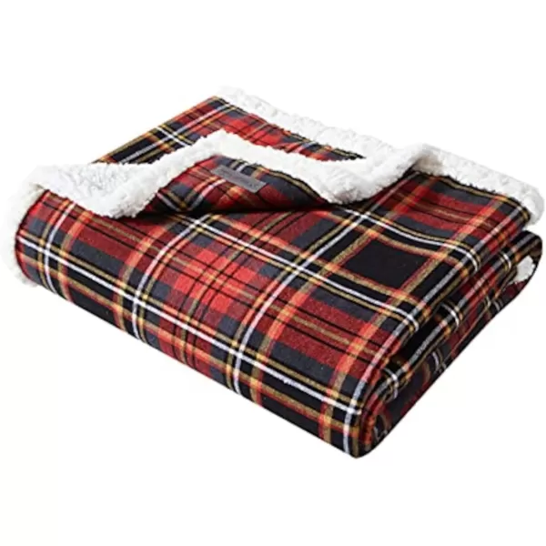 imageEddie Bauer  Throw Blanket Cotton Flannel Home Decor All Season Reversible Sherpa Bedding Mountain Tartan Red ThrowEddie Bauer  Throw Blanket Cotton Flannel Home Decor All Season Reversible Sherpa Bedding Mountain Tartan Red Throw