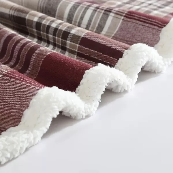 imageEddie Bauer  Throw Blanket Cotton Flannel Home Decor All Season Reversible Sherpa Bedding Twin Lakes Red ThrowEddie Bauer  Throw Blanket Cotton Flannel Home Decor All Season Reversible Sherpa Bedding Twin Lakes Red Throw