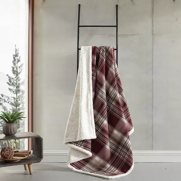 imageEddie Bauer  Throw Blanket Cotton Flannel Home Decor All Season Reversible Sherpa Bedding Twin Lakes Red ThrowEddie Bauer  Throw Blanket Cotton Flannel Home Decor All Season Reversible Sherpa Bedding Twin Lakes Red Throw