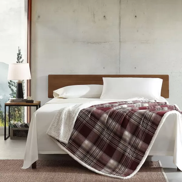 imageEddie Bauer  Throw Blanket Cotton Flannel Home Decor All Season Reversible Sherpa Bedding Twin Lakes Red ThrowEddie Bauer  Throw Blanket Cotton Flannel Home Decor All Season Reversible Sherpa Bedding Twin Lakes Red Throw