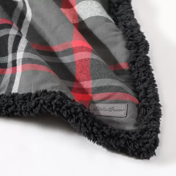 imageEddie Bauer  Throw Blanket Cotton Flannel Home Decor All Season Reversible Sherpa Bedding Winslow Charcoal ThrowEddie Bauer  Throw Blanket Cotton Flannel Home Decor All Season Reversible Sherpa Bedding Winslow Charcoal Throw