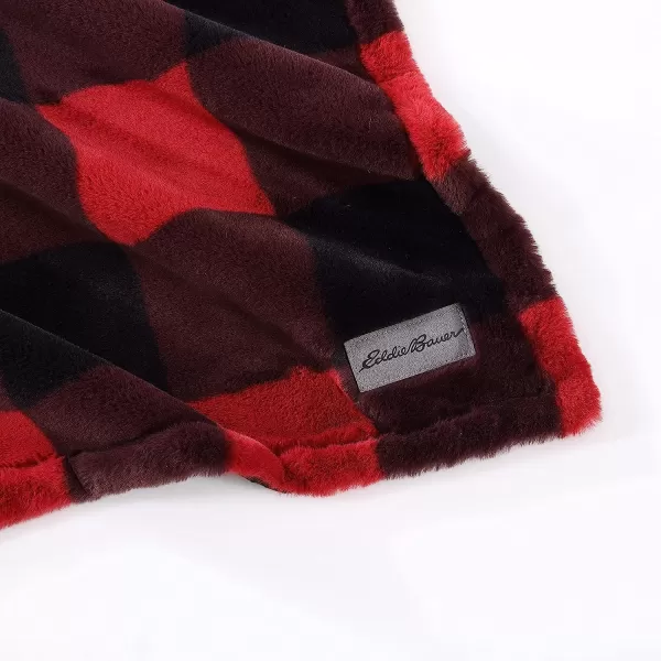 imageEddie Bauer  Throw Blanket Faux Fur Reversible Bedding Buffalo Plaid Home Decor for All Seasons RedBlack ThrowEddie Bauer  Throw Blanket Faux Fur Reversible Bedding Buffalo Plaid Home Decor for All Seasons RedBlack Throw