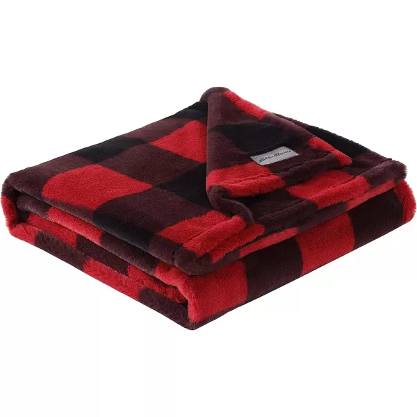 imageEddie Bauer  Throw Blanket Faux Fur Reversible Bedding Buffalo Plaid Home Decor for All Seasons RedBlack ThrowEddie Bauer  Throw Blanket Faux Fur Reversible Bedding Buffalo Plaid Home Decor for All Seasons RedBlack Throw