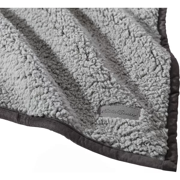 imageEddie Bauer  Throw Blanket Reversible Sherpa Bedding Medium Weight amp Warm Home Decor Charcoal ThrowEddie Bauer  Throw Blanket Reversible Sherpa Bedding Medium Weight amp Warm Home Decor Charcoal Throw