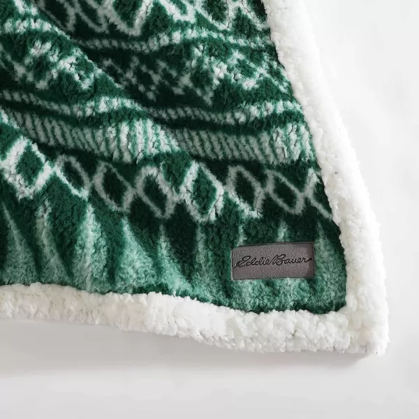 imageEddie Bauer  Throw Blanket Reversible Sherpa Bedding Warm amp Lightweight Home Decor for Colder Months Alpine Fair Isle ThrowAlpine Fair Isle Green