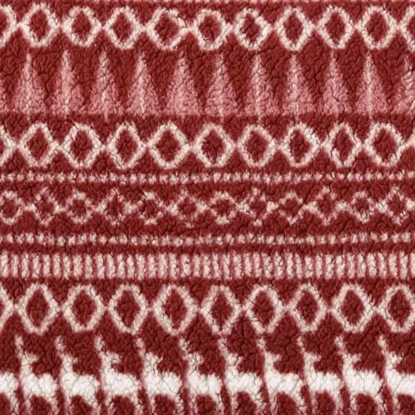imageEddie Bauer  Throw Blanket Reversible Sherpa Bedding Warm amp Lightweight Home Decor for Colder Months Alpine Fair Isle ThrowAlpine Fair Isle RedWhite