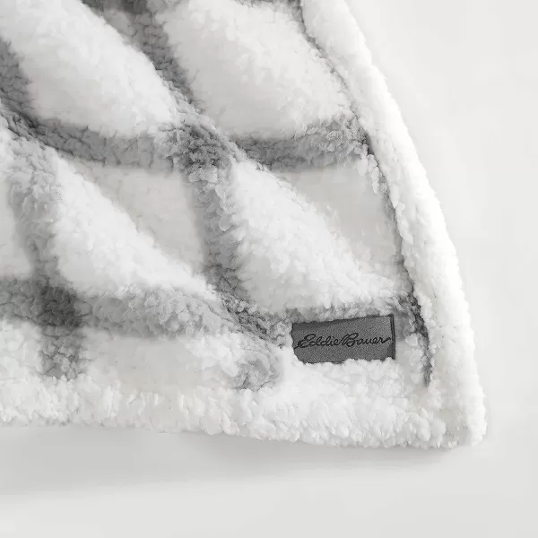 imageEddie Bauer  Throw Blanket Reversible Sherpa Bedding Warm amp Lightweight Home Decor for Colder Months Alpine Fair Isle ThrowBunkhouse Plaid GreyIvory