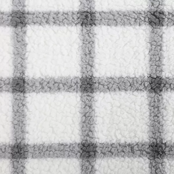 imageEddie Bauer  Throw Blanket Reversible Sherpa Bedding Warm amp Lightweight Home Decor for Colder Months Alpine Fair Isle ThrowBunkhouse Plaid GreyIvory