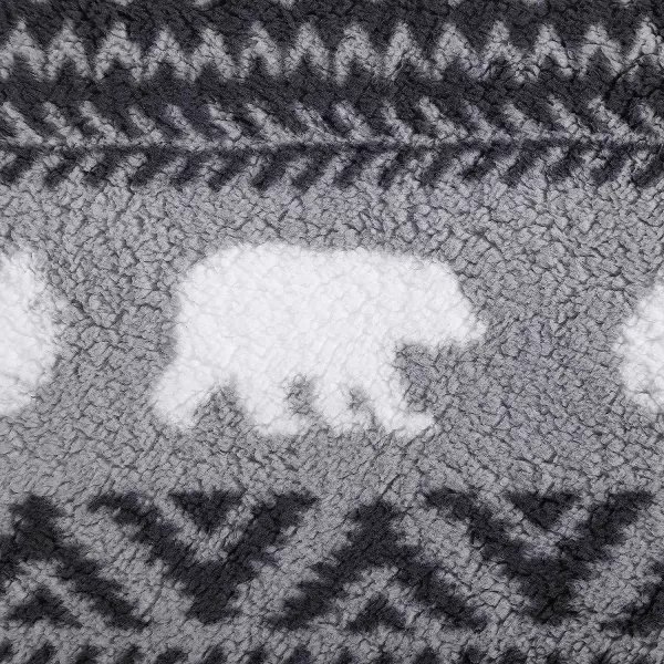 imageEddie Bauer  Throw Blanket Reversible Sherpa Bedding Warm amp Lightweight Home Decor for Colder Months Alpine Fair Isle ThrowWoodland Fair Isle GreyWhite