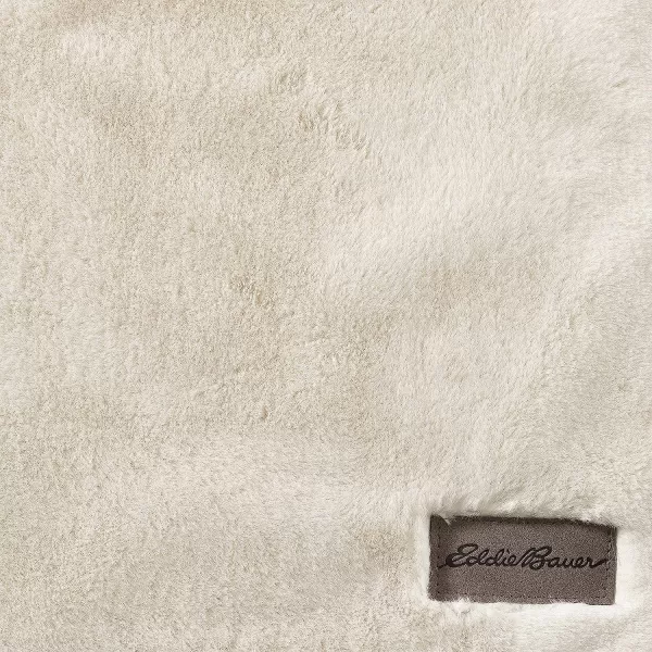 imageEddie Bauer  Throw Blanket Reversible Sherpa Fleece Bedding Home Decor for All Seasons Bunkhouse Plaid Red ThrowFaux Fur Solid Ivory