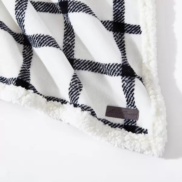 imageEddie Bauer  Throw Blanket Reversible Sherpa Fleece Bedding Home Decor for All Seasons Bunkhouse Plaid Red ThrowSherpa Fleece BeigeCharcoal