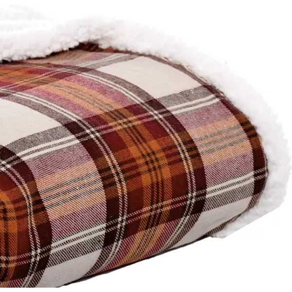 imageEddie Bauer  Throw Blanket Reversible Sherpa Fleece Bedding Home Decor for All Seasons Edgewood Red ThrowThrow 60 in x 50 in Edgewood Red