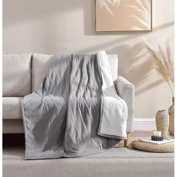 imageEddie Bauer  Throw Blanket Soft  Plush Heated Blanket Cozy Fleece Bedding with Sherpa Reverse 5 Heat Setting FlagAsh