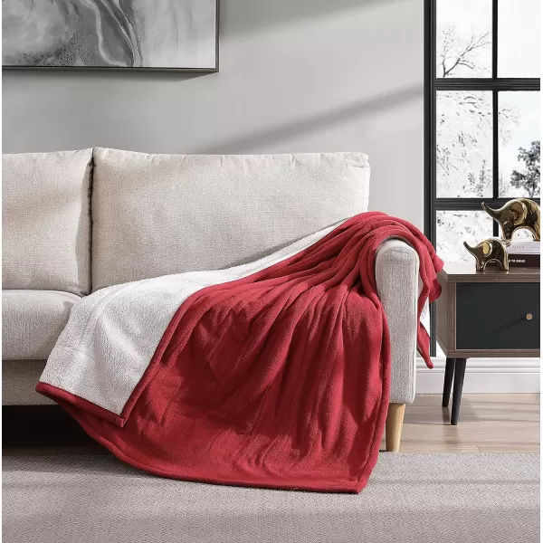 imageEddie Bauer  Throw Blanket Soft  Plush Heated Blanket Cozy Fleece Bedding with Sherpa Reverse 5 Heat Setting FlagFlag
