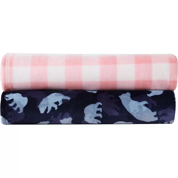 imageEddie Bauer  Throw Blanket Soft amp Cozy Kids Fleece Blanket Ideal for Toddler Bedding Fish Lake Grey ThrowFullQueen Camp Camo Navy