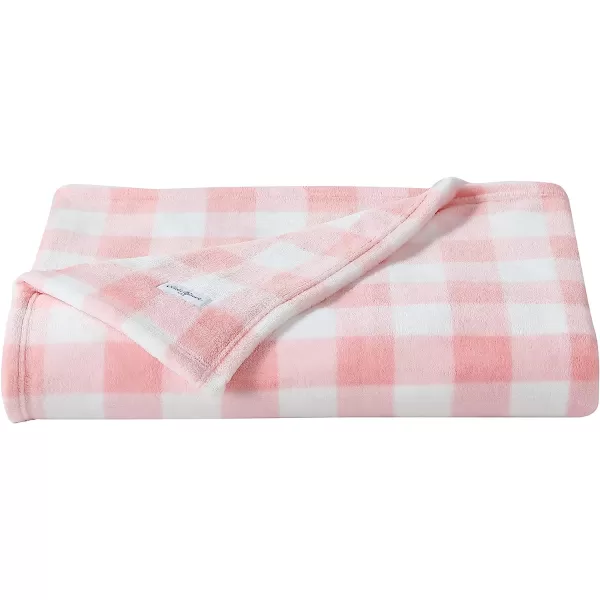 imageEddie Bauer  Throw Blanket Soft amp Cozy Kids Fleece Blanket Ideal for Toddler Bedding Fish Lake Grey ThrowFullQueen Poppy Plaid PinkWhite