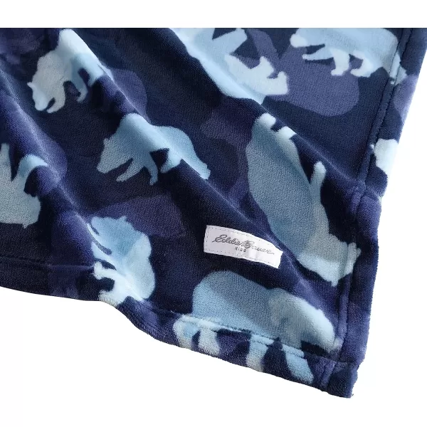 imageEddie Bauer  Throw Blanket Soft amp Cozy Kids Fleece Blanket Ideal for Toddler Bedding Fish Lake Grey ThrowThrow Camp Camo Navy