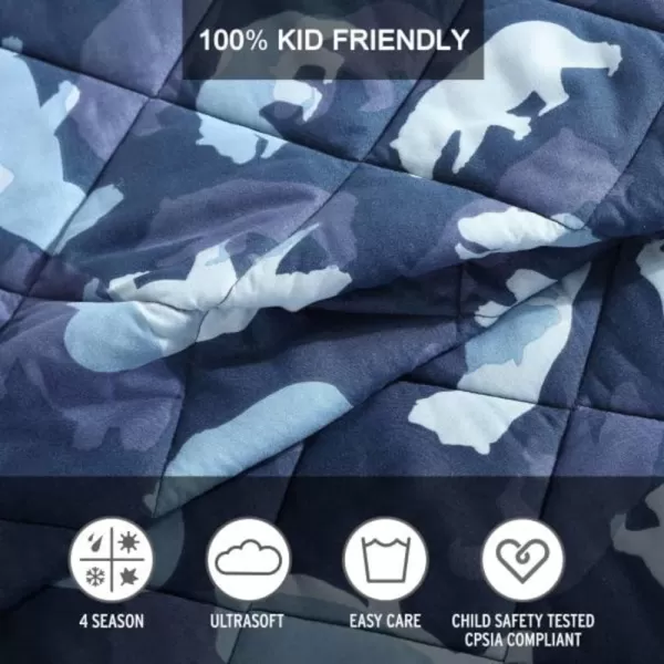 imageEddie Bauer  Throw Blanket Soft amp Cozy Kids Fleece Blanket Ideal for Toddler Bedding Fish Lake Grey ThrowThrow Camp Camo Navy