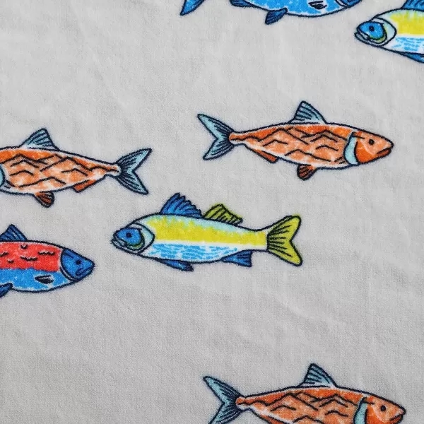 imageEddie Bauer  Throw Blanket Soft amp Cozy Kids Fleece Blanket Ideal for Toddler Bedding Fish Lake Grey ThrowThrow Fish Lake GreyMulti