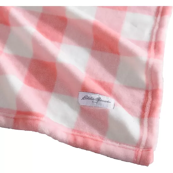 imageEddie Bauer  Throw Blanket Soft amp Cozy Kids Fleece Blanket Ideal for Toddler Bedding Fish Lake Grey ThrowThrow Poppy Plaid PinkWhite
