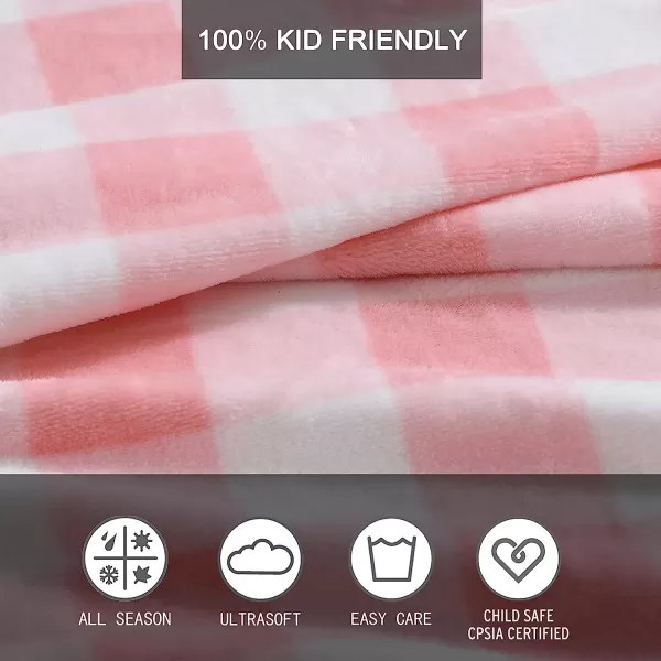 imageEddie Bauer  Throw Blanket Soft amp Cozy Kids Fleece Blanket Ideal for Toddler Bedding Fish Lake Grey ThrowThrow Poppy Plaid PinkWhite