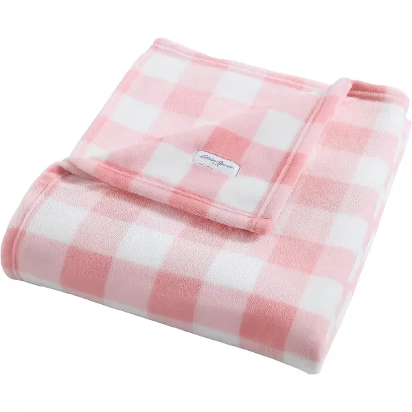 imageEddie Bauer  Throw Blanket Soft amp Cozy Kids Fleece Blanket Ideal for Toddler Bedding Fish Lake Grey ThrowThrow Poppy Plaid PinkWhite