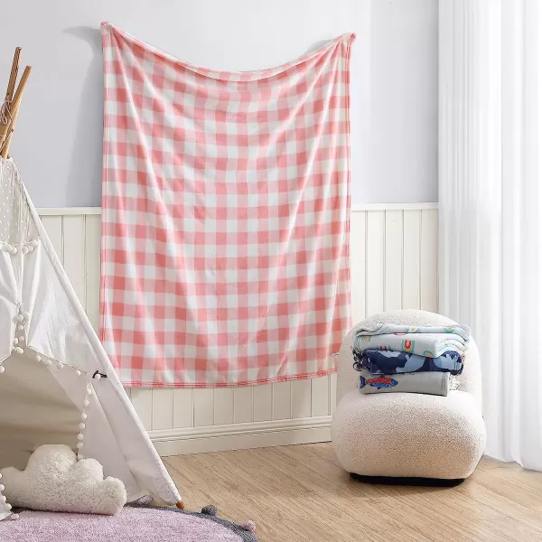 imageEddie Bauer  Throw Blanket Soft amp Cozy Kids Fleece Blanket Ideal for Toddler Bedding Fish Lake Grey ThrowThrow Poppy Plaid PinkWhite