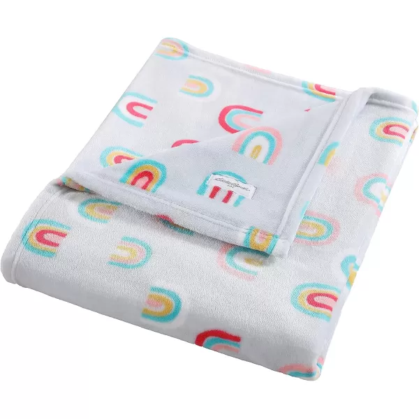 imageEddie Bauer  Throw Blanket Soft amp Cozy Kids Fleece Blanket Ideal for Toddler Bedding Fish Lake Grey ThrowThrow Sunnyvale Rainbow Light BlueMulti