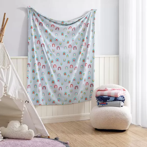 imageEddie Bauer  Throw Blanket Soft amp Cozy Kids Fleece Blanket Ideal for Toddler Bedding Fish Lake Grey ThrowThrow Sunnyvale Rainbow Light BlueMulti