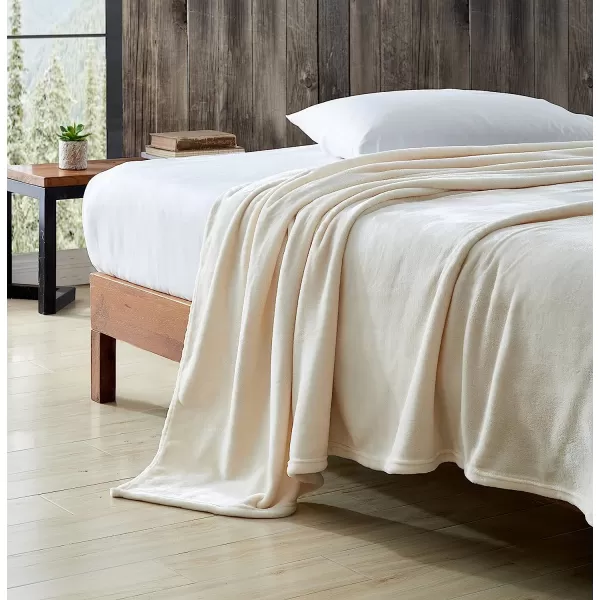 imageEddie Bauer  Twin Blanket Ultra Plush Bedding Lightweight Home Decor for All Seasons Grey TwinKing Ivory