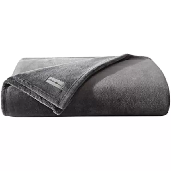 imageEddie Bauer  Twin Blanket Ultra Plush Bedding Lightweight Home Decor for All Seasons Grey TwinTwin Solid Grey