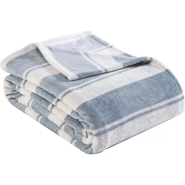 imageEddie Bauer  Twin Blanket Ultra Plush Bedding Lightweight Home Decor for All Seasons Stone Throw Stripe TwinTwin Stones Throw Stripe