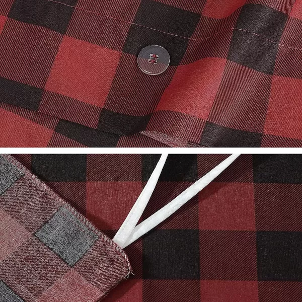 imageEddie Bauer  Twin Comforter Set Cotton Reversible Bedding Buffalo Plaid Home Decor for All Seasons RedBlack TwinRedBlack Queen