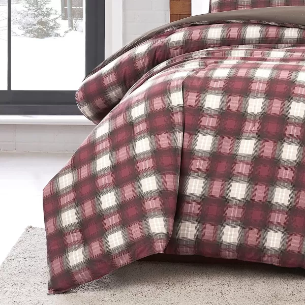 imageEddie Bauer  Twin Comforter Set Reversible Alt Down Bedding with Matching Sham Home Decor for Colder Months Navigation Red TwinFullQueen Navigation RedBlackIvory