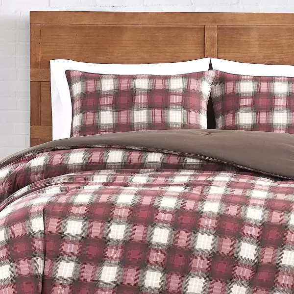 imageEddie Bauer  Twin Comforter Set Reversible Alt Down Bedding with Matching Sham Home Decor for Colder Months Navigation Red TwinTwin Navigation RedBlackIvory