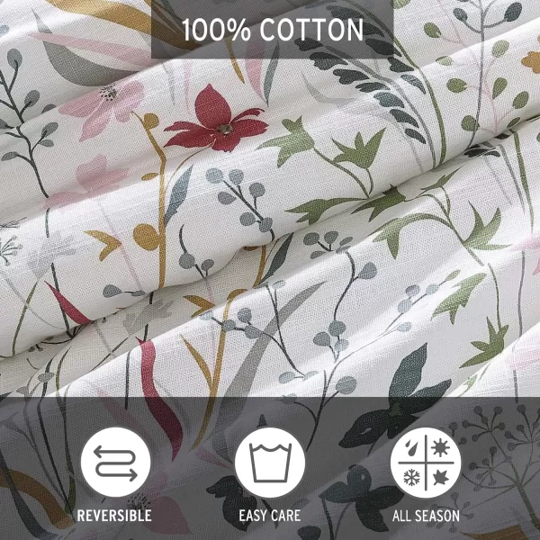 imageEddie Bauer  Twin Comforter Set Reversible Cotton Bedding with Matching Sham Classic Floral Home Decor with Plaid Reverse Woodland Forest Grey TwinQueen Woodland Forest Grey