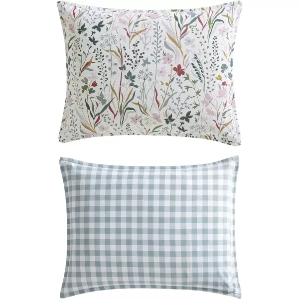 imageEddie Bauer  Twin Comforter Set Reversible Cotton Bedding with Matching Sham Classic Floral Home Decor with Plaid Reverse Woodland Forest Grey TwinQueen Woodland Forest Grey
