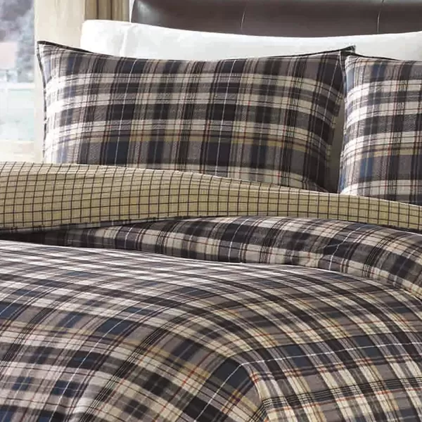 imageEddie Bauer  Twin Comforter Set Reversible Cotton Bedding with Matching Sham Home Decor for All Seasons Port Gamble Blue TwinQueen